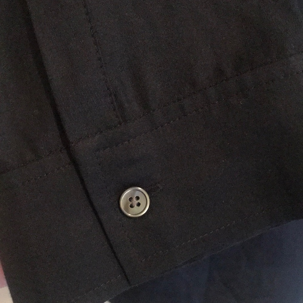 Talbots Navy DeepV Blouse - Picture 4 of 5